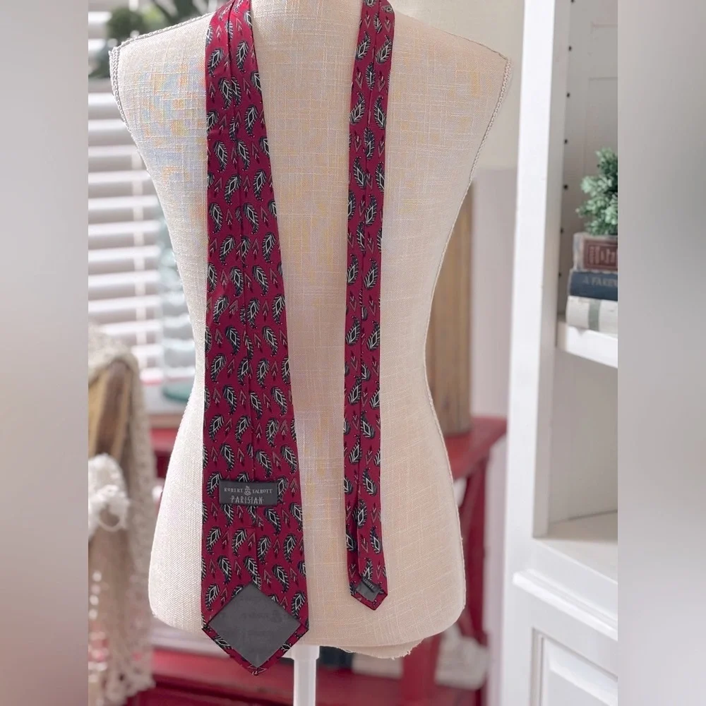 Vintage Robert Talbott Red Silk Tie. Germany LTD Men's 57.5” Luxe | Paisley